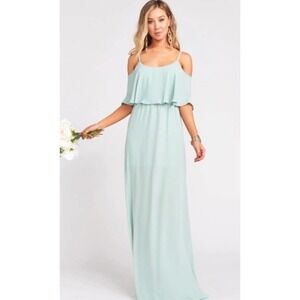 Show Me Your MuMu Green Ruffled Tiered Maxi Dress